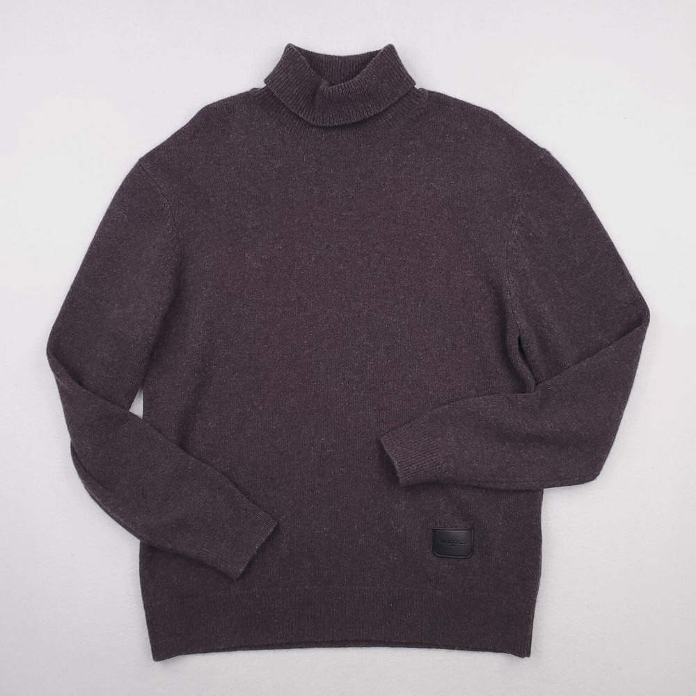 Kooples Sweater Womens Medium Purple Yak Yak Wool Blend Turtleneck Pullover